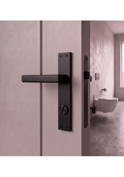 Lusso Siyah Aynalı Kapı Kolu Lüks Wc Kapı Kolu