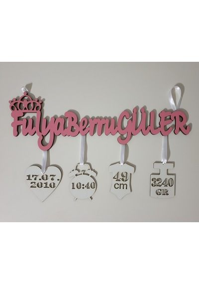 Hdrlazerdizayn Ahşap Kişiye Özel Isimli Çocuk Ve Bebek Odası Duvar Yazısı