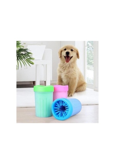 Silikon Jel Fırçalı Ayak Yıkama Kovası, Küçük Köpekler İçin