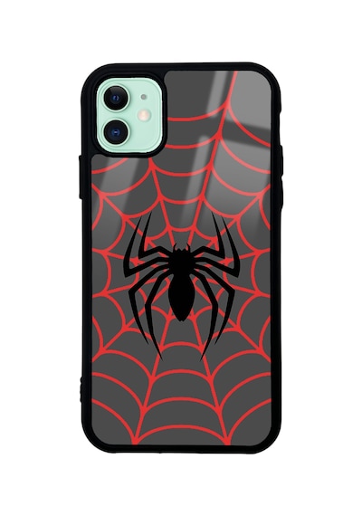 Apple Uyumlu iPhone 11 Spider Tasarımlı Glossy Telefon Kılıfı Çok Renkli