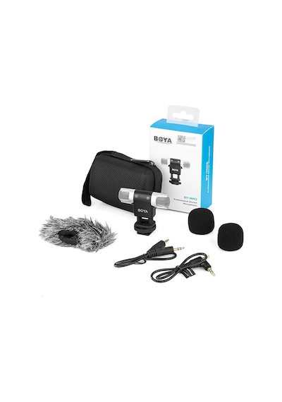Boya By Mm3 Çift Kafa Mini Stereo Mikrofon
