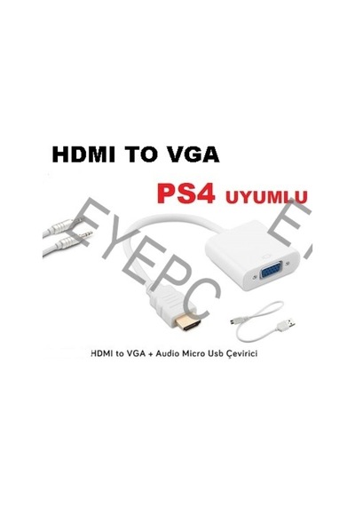 Hdmı To Vga Çevirici Ps4 Uyumlu Hdmı To Vga Çevirici Ps4 Uyumlu