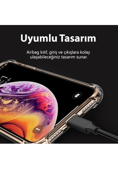 Huawei P Smart 2019 Kılıf Antishock Darbe Emici Şeffaf Silikon