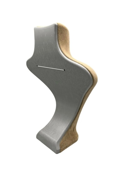 Yerli Üretim Londra Model Süet Kumaş Sütlü Kahve Renk 22/18 Cm Kolye Sergileme Mankeni Çok Renkli