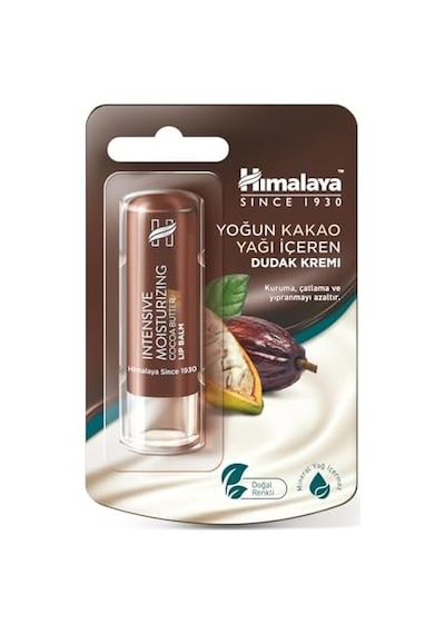 Himalaya Yoğun Nemlendirici Dudak Kremi, Lip Balm, Kakao Yağı, Hint Yağı, Besleyici,%100 Doğal Renk, Silikon İçermez, 4,5 Gr