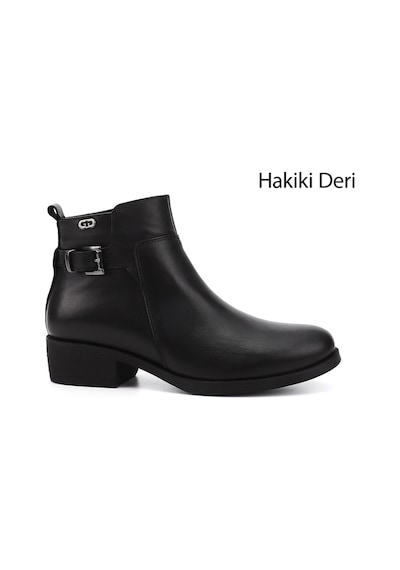 Gönderi(R) Gönderi R Kadın Siyah Fermuarlı Kalın Topuklu Hakiki Deri Bot Gkzb13448444 Siyah