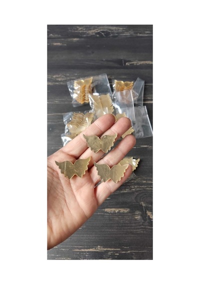 Gold Melek Kanadı Mini Boy 3 Cm 10 Adet