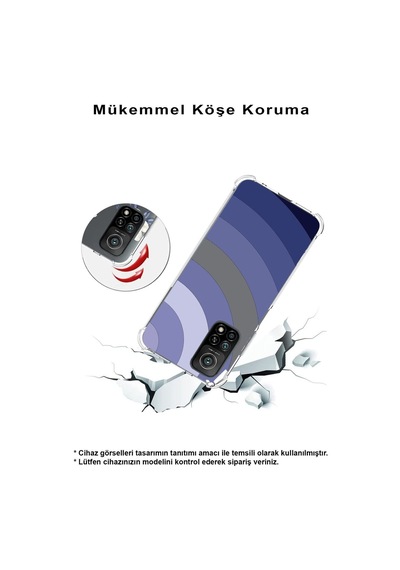 Huawei P20 Lite Köşe Korumalı Antişok Kapak Renk Cümbüşü Tasarımlı Şeffaf Kılıf