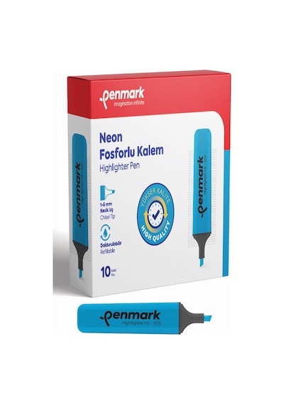 Penmark Fosforlu Kalem Neon Cam Göbeği Hs-505 06 Çok Renkli