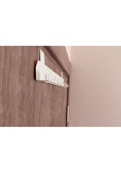 Metal Beyaz Amerikan Kapı Arkası Askılık Organizer Askılık Ve Banyo Kapı Arkası Askılık Mt60b