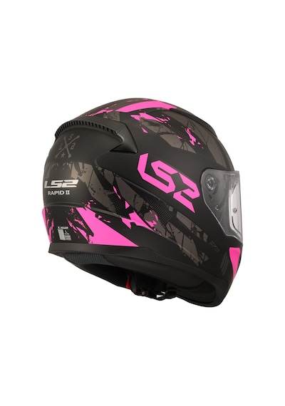 Ls2 Rapıd 2 Palımnesıs Mat Siyah-pembe Kask Siyah - Pembe