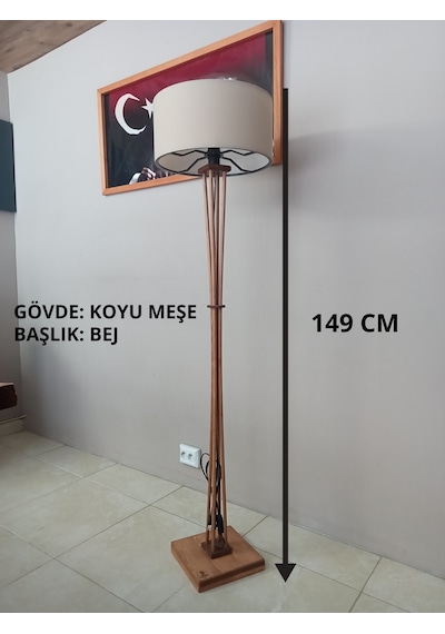 Ahşap Lambader Köşe Lambası