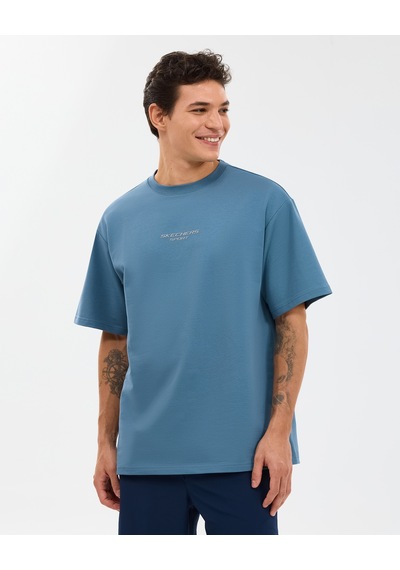 Skechers M Graphic Tee Reflect Logo Oversize T-shirt Erkek Lacivert Tshirt S231094-0558
