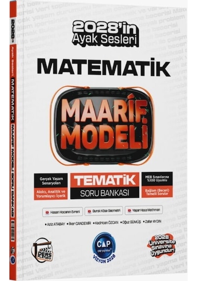Çap Yayınları Üniversiteye Hazırlık Matematik Ders Platosu Maarif Modeli Tematik Soru Bankası