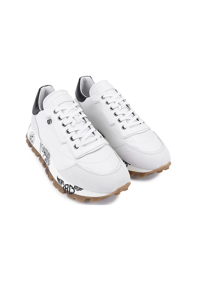Roberto Cavalli Erkek Hakiki Deri Beyaz Sneakers & Spor Ayakkabı 780 29777 Erk Ayk Sk25-26 Neve Beyaz