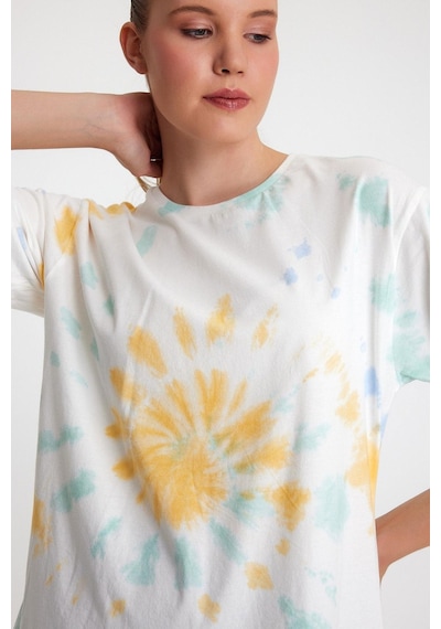 Kadın Batik Yıkamalı Oversize Yeşil