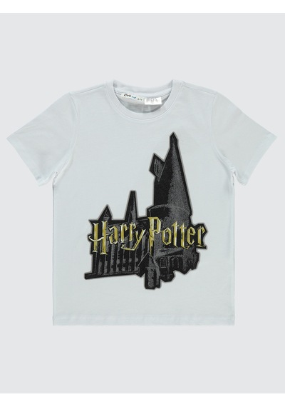 Harry Potter Erkek Çocuk Tişört 6-9 Yaş Beyaz