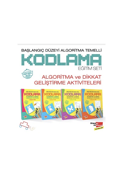 Algoritma Temelli Adım Adım Kodlama 4'lü Set Dikkat Atölye