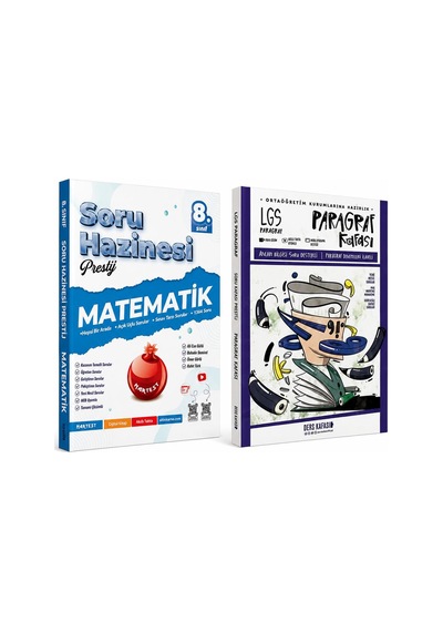 Nartest Yayınları 8.sınıf Matematik Soru Hazinesi Ve Ders Kafası 8.sınıf Paragraf Soru Bankası Seti 2 Kitap