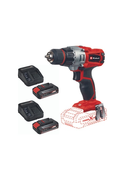 Einhell TE-CD 18/2 li Akülü Matkap Vidalama 2x2.5 Çift Akülü Set