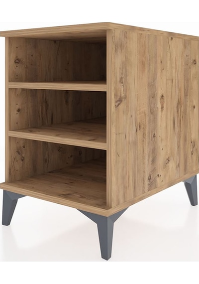 Kronos Komodin 2 Raflı 44x59x64 Çam-çam Çam