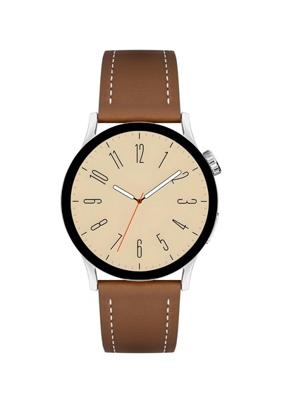 Lw-38v 38mm Kompakt Şık Akıllı Saat Sesli Görüşme Özellikli Gümüş Rengi, 38 Mm, 128, Mb, Kahverengi Yok