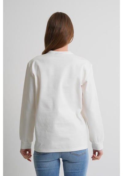 Alexander Gardi Alexandergardı Uzun Kollu Basic Sweatshirt Beyaz