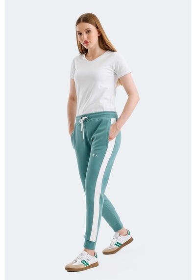 Slazenger Veva 2 Li Set Kadın Eşofman Altı Yeşil - Siyah