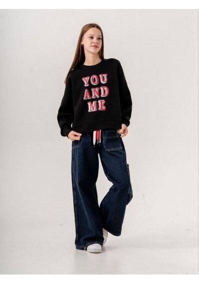 Zekids Kız Çocuk Beli Lastikli Renkli Kemerli Bol Paça Tasarım Kot Pantolon-14769 Lacivert Zekids Kız Çocuk Beli Lastikli Renkli Kemerli Bol Paça Tasarım Kot Pantolon-14769 Lacivert