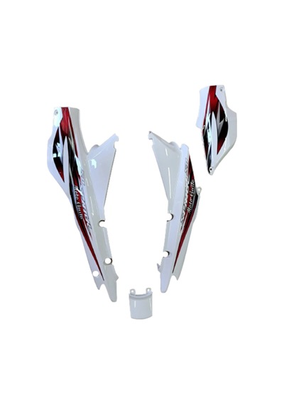 Motogusto Spark Sağ Sol Sele Altı Stop Üstü Akü Kapağı Takım 4 Parça Beyaz Or.