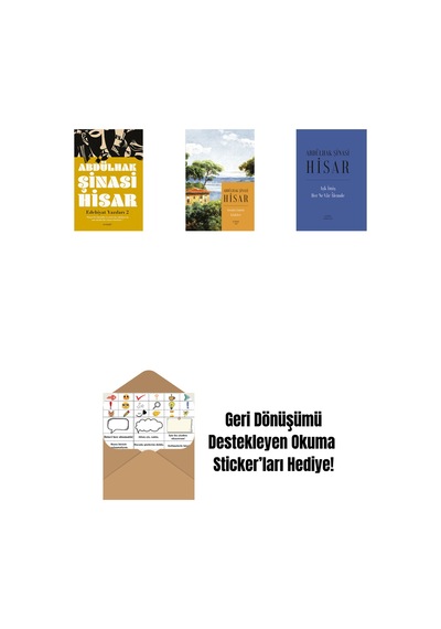 Edebiyat Yazıları 2 + Geçmiş Zaman Köşkleri Kitap Boy + Aşk İmiş Her Ne Vâr Âlemde Ciltli + Okuma Sticker'ları