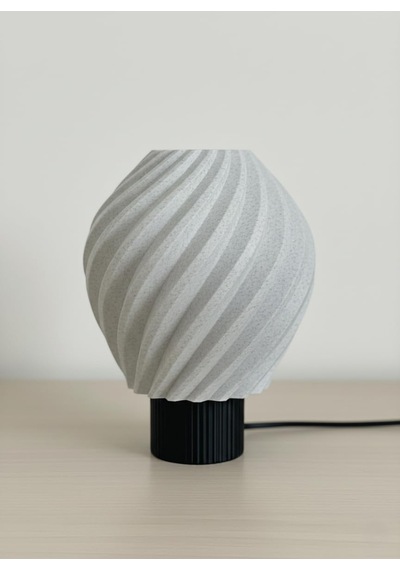 Designobee Lalezar Mermer Görünümlü Lamba- Modern Masa Ve Gece Lambası Ambiyans Lambası, Dekoratif Led Abajur,