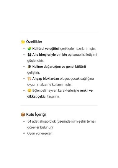 İsim Şehir Kültürel Aile Oyunu Denge Oyunu Cezalı Jenga