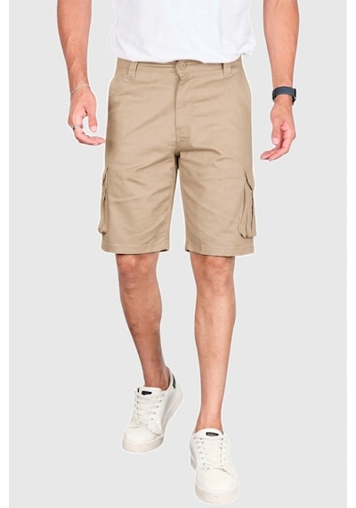 Rizzup Erkek Taş Likralı Gabardin Modern Fit Kargo Kapri Şort Çok Cepli Yazlık Rahat Kesim Şort 2002014 Rizzup Erkek Taş Likralı Gabardin Modern Fit Kargo Kapri Şort Çok Cepli Yazlık Rahat Kesim Şort 2002014