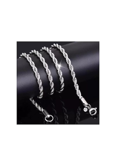 Kolye 925 Ayar Gümüş Burgu Zincir Unisex Diğer