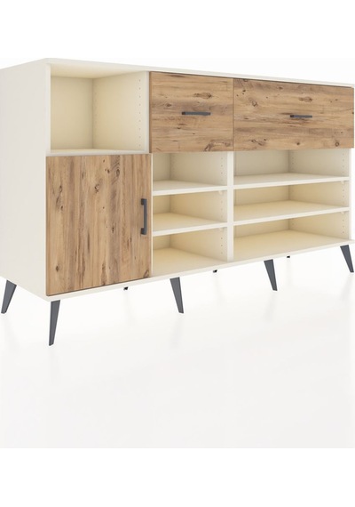 Kronos Konsol 6 Raflı 2 Çekmeceli Tek Kapaklı 176x59x99 Aytaşı-ç Aytaşı-çam
