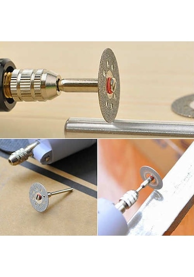 Elmas Disk Aşındırma Ahşap Metal Cam Kesme Gravür Freze Uç Seti D