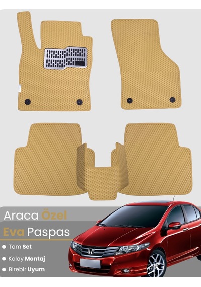 Honda City 2008-2013 Uyumlu Eva Paspas Tam Set Araca Özel,su Geçirmez,kolay Montaj