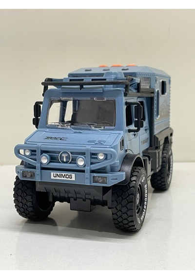 Scowetto Sürtmeli Işıklı Müzikli Off Road Karavan Açılabilir Kapılar 18 Cm Müzikli Of Road Karavan - Mavi