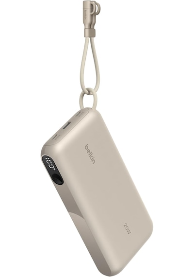 Belkin Boostcharge Power Bank 20000 Mah Display, Pd 20w Usb-c Kablolu Bej