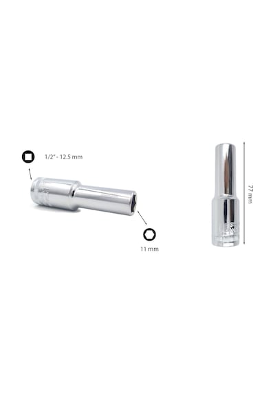 Ceta Form 11 mm 1/2” 6 Köşe Derin Lokma Anahtar C24-H11