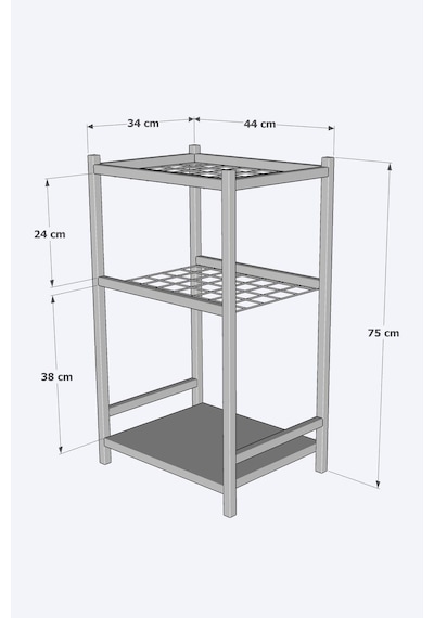 Bahçe Aletleri Düzenleyici Stand Kazma Kürek Organizer Raf Çok Amaçlı Metal Garaj Balkon Rafı