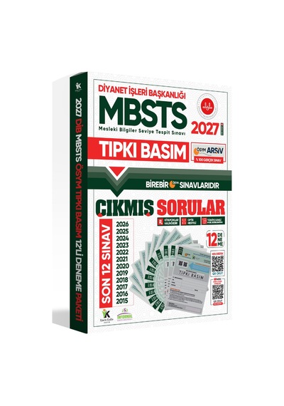 2026 DİB-MBSTS ÖSYM Çıkmış Soru Tıpkı Basım 12li Kitapçık Türkiye Geneli Deneme Paketi