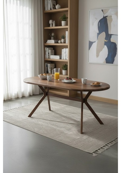 Zae Mdf Yemek Masası 90x170 Cm Barok Barok Zae Mdf Yemek Masası 90x170 Cm Barok Barok