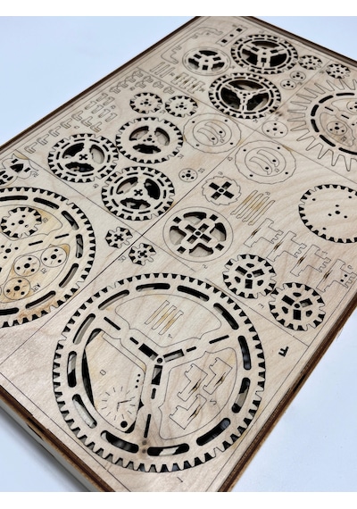 Royal Clock 3d Ahşap Saat Maketi 110x11x10 Cm