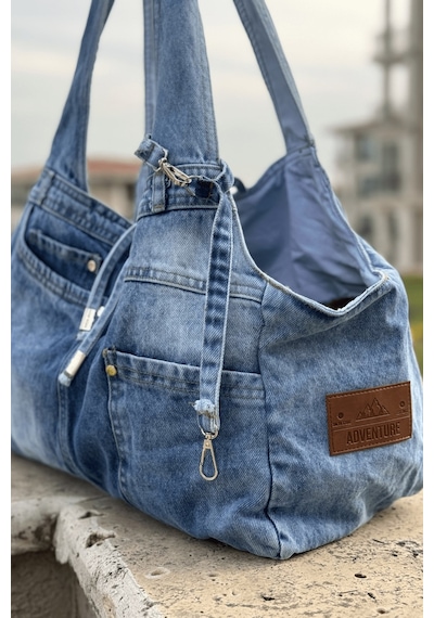 Salya Store Yeni Jean Köpek Taşıma Çantası Küçük Irklar