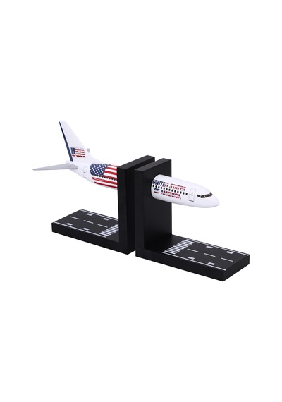 Zekupp Boeing 737-800 1/100 Ölçekli USA Temalı Maket Uçak Kitap Tutucu
