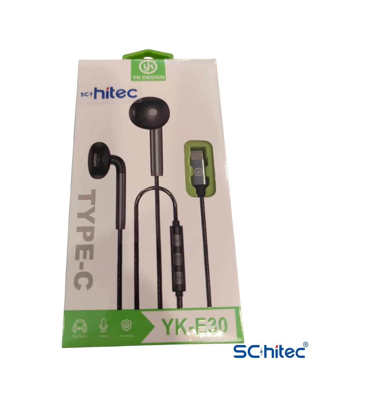 Schitec E30 High Sound Type-c Girişli Kulak İçi Mikrofonlu Kablolu Kulaklık Siyah Diğer