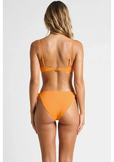 Benerly Kadın Bikini Takımı Askılı Bandeau Üst Kapsız Döküm Aksesuar Norm Turuncu