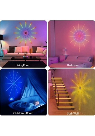 Büro Ev Ofis Dekoru İçin Palmiye Stil Kumandalı Rgb Şerit Led Aydınlatma Diğer